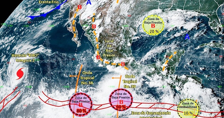 Aumenta amenaza  a BCS por potencial ciclónico en el Pacífico
