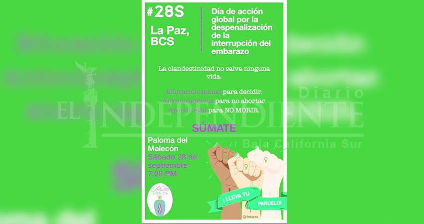 Asociaciones alzarán la voz en favor de la despenalización del aborto en BCS