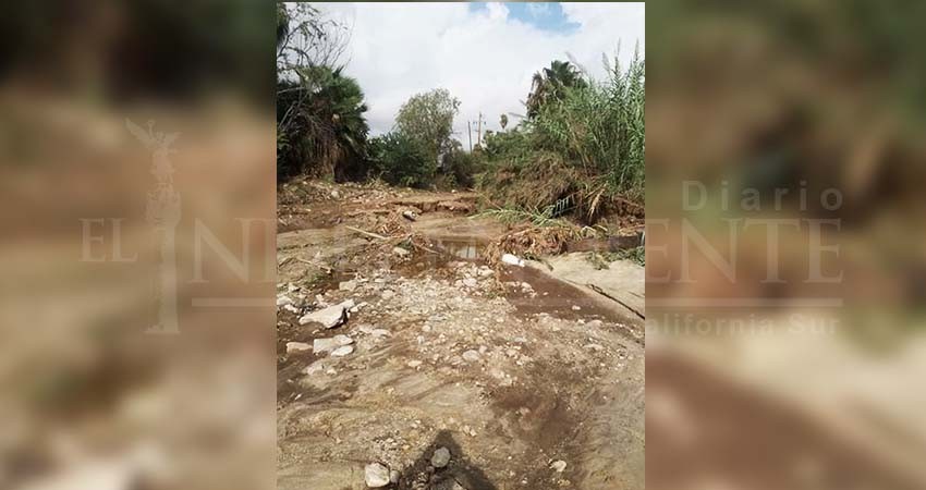 En días de lluvia el poblado Las Ánimas no queda incomunicado 