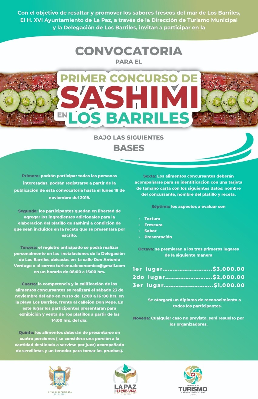 Se llevará a cabo el primer concurso de Sashimi en Los Barriles