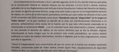 Huerto junto a escuela de Todos Santos no tiene permisos para uso agrícola