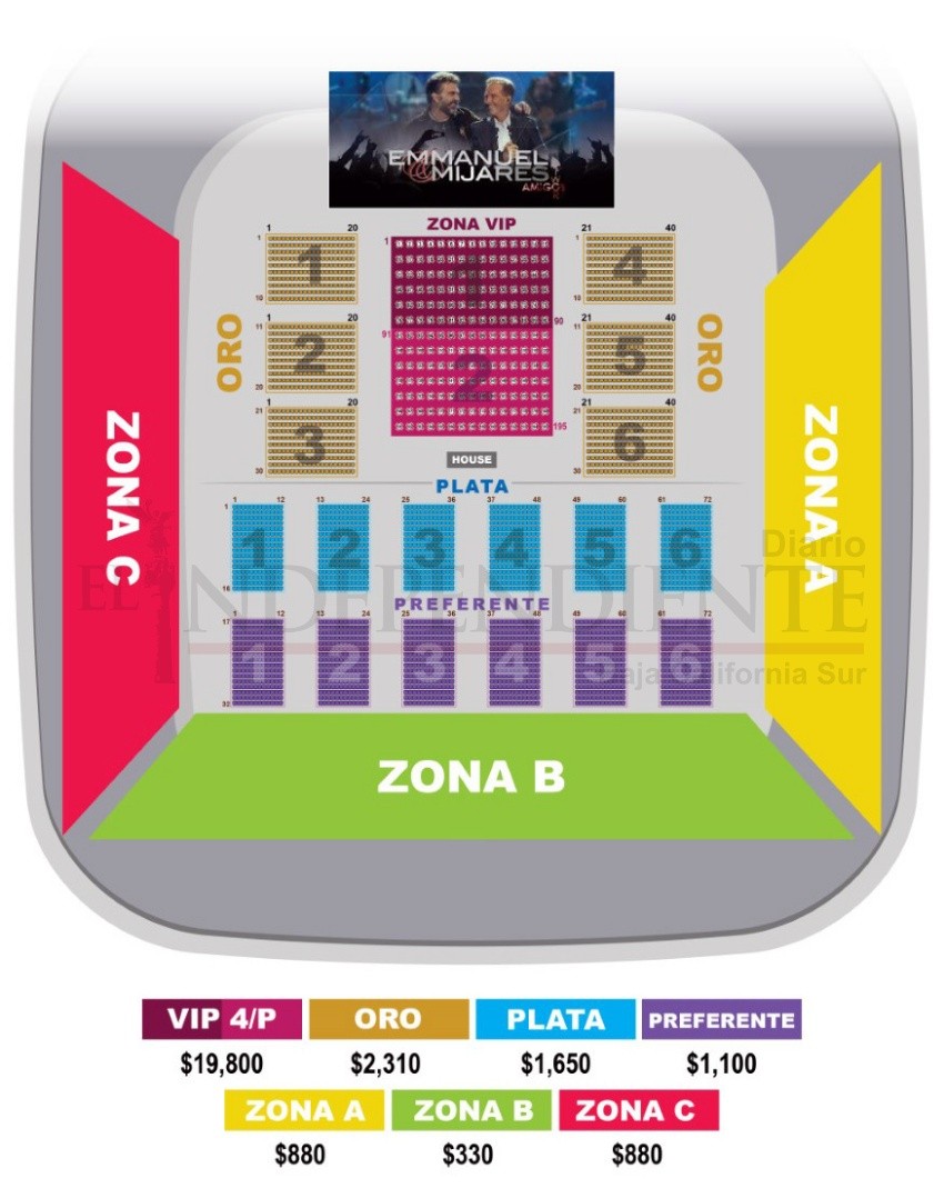 Desde 330 y hasta 19,800 pesos el costo de boleto por asistir al concierto de Mijares y Emmanuel