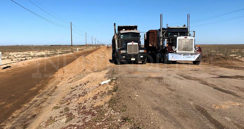 Pleito por deudas de SCT: Bloquean obras en carretera a Guerrero Negro