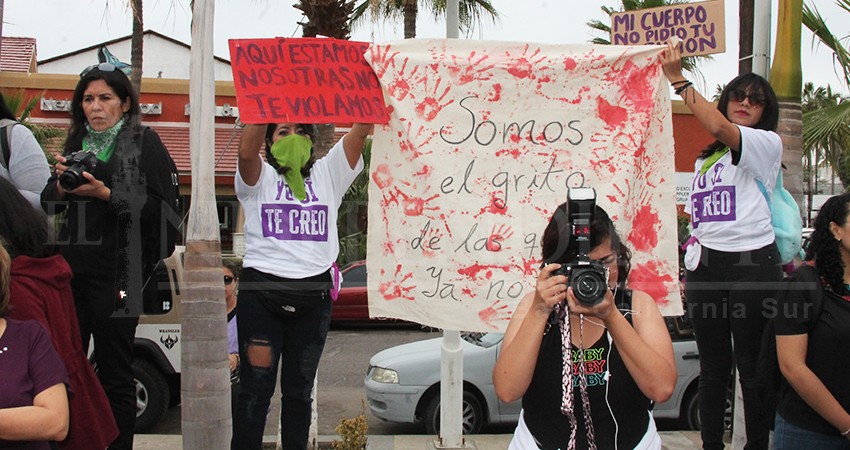 La crónica: "Marea morada" contra la violencia machista en BCS 