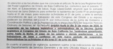 Diputadas suspendidas difunden “rumor” de COVID-19 en el Congreso BCS