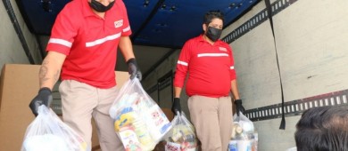 DIF Municipal recibe solidarias donaciones de despensas y 12 mil 500 cubrebocas