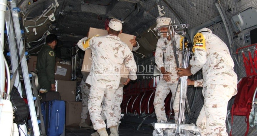 Llegan insumos médicos a Zona Militar de BCS como parte del Plan DNIII