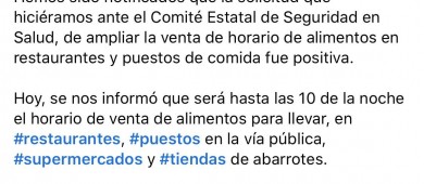 Amplían horario de venta para comercios y venta de comida en BCS