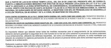 Cerrado el puerto de CSL por pronóstico de viento y oleaje