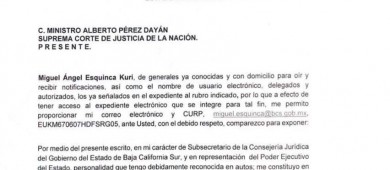 Congreso BCS: Gobernador amplía su controversia ante SCJN