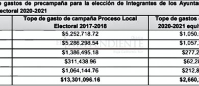 IEE determinó topes de campaña para la elección 2021