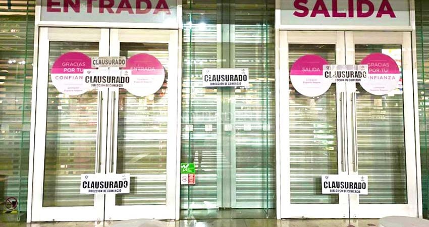 Tienda departamental de La Paz clausurada por violar protocolos de salud 
