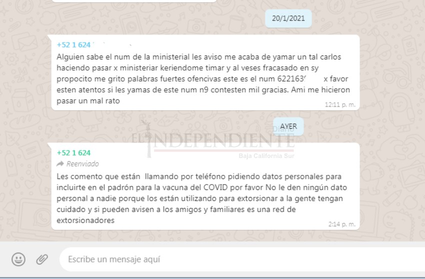 Inicia censo telefónico para vacunación Covid, ciudadanos creen que es extorsión  