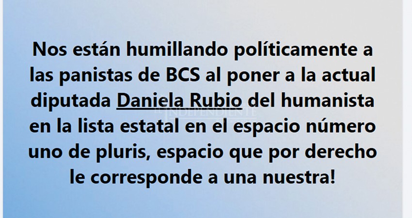 "Dime que es broma", decisión del PAN de dar plurinominal a Daniela Rubio provoca división y enojo