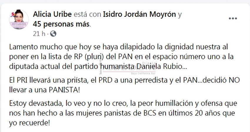 "Dime que es broma", decisión del PAN de dar plurinominal a Daniela Rubio provoca división y enojo