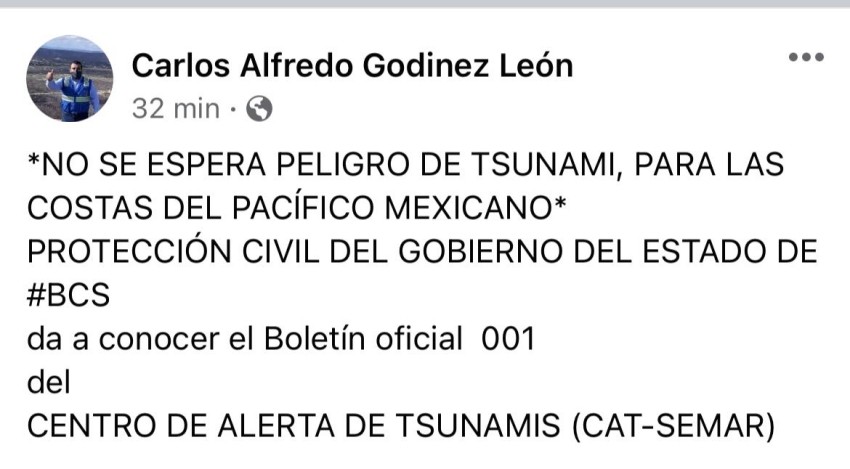 Desmienten alerta de tsunami en el Pacífico mexicano por terremoto en Nueva Zelanda