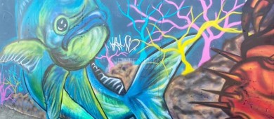 ¡Lo vuelven a hacer! pintan por segunda ocasión el muro de Costa Azul