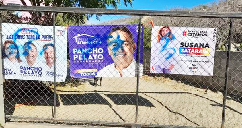 A 15 días del inicio de campañas ya comenzó el vandalismo de propaganda política 