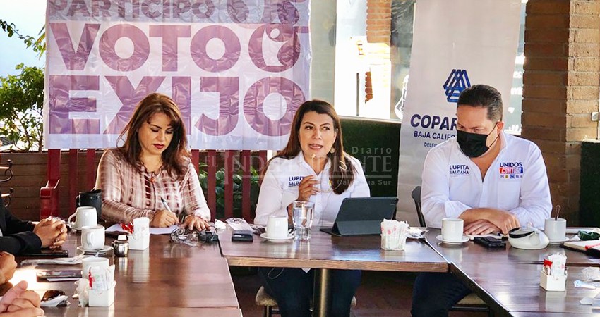 Lupita Saldaña, primera candidata en reunirse con la Coparmex de Los Cabos