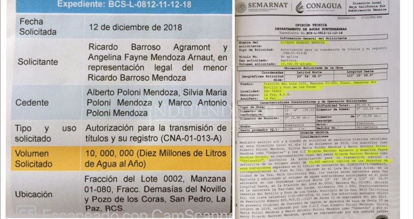 Barroso acapara tanta agua como para abastecer una colonia de La Paz: Milena Quiroga