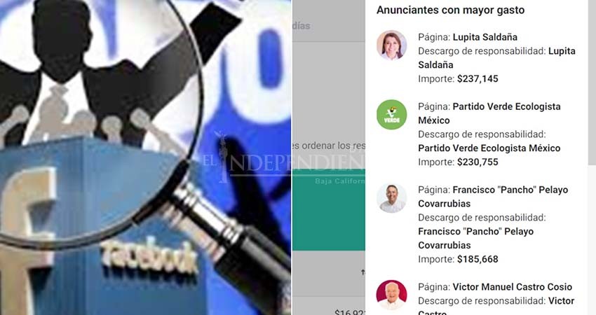 Salen de BCS 2.2 mdp en gasto de campaña, directo a los bolsillos del dueño de Facebook