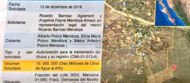 Acusan a Ricardo Barroso de utilizar a su hijo para ocultar concesión agua en BCS