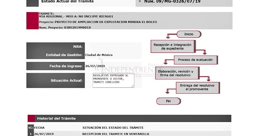 Celebra minera El Boleo autorización de impacto ambiental; Semarnat guarda silencio