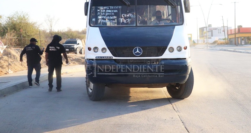 Verifican Transporte público Los Cabos para que se respeten las medidas sanitarias