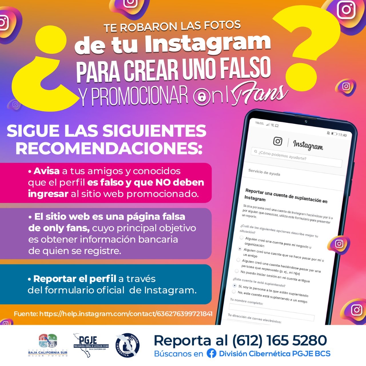 Alerta PGJE por nuevo engaño por medio de Instagram 