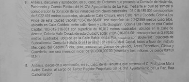 Renuncia Chema Avilés como regidor del Ayuntamiento de La Paz