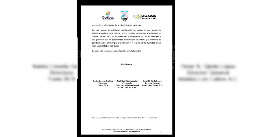 Óscar Leggs atiende a comunidad LGBT+ de Los Cabos  