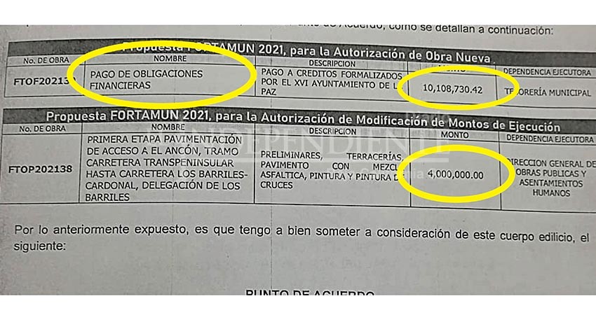 Cabildo La Paz acuerda cancelar obras para pagar deuda con la banca privada