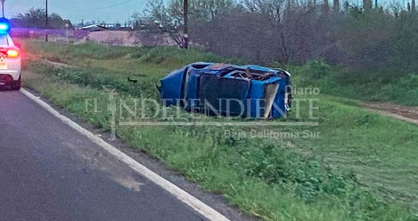 Volcadura en Comondú deja una persona sin vida