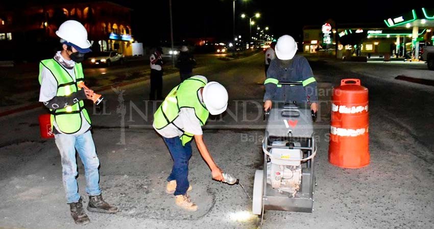 En Los Cabos, las obras de bacheo serán por las noches 