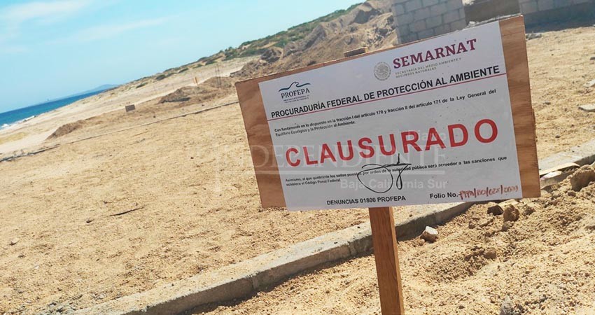 Buscan reanudar construcción clausurada por PROFEPA en la playa de El Sargento