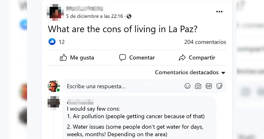 Lo peor de vivir en La Paz es la contaminación: extranjeros residentes