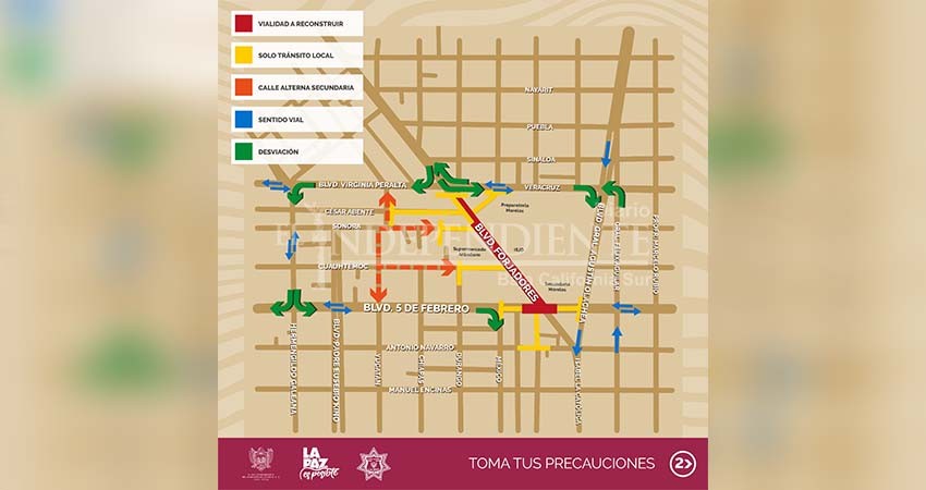 Cerrarán parte del bulevar Forjadores por obras de reconstrucción