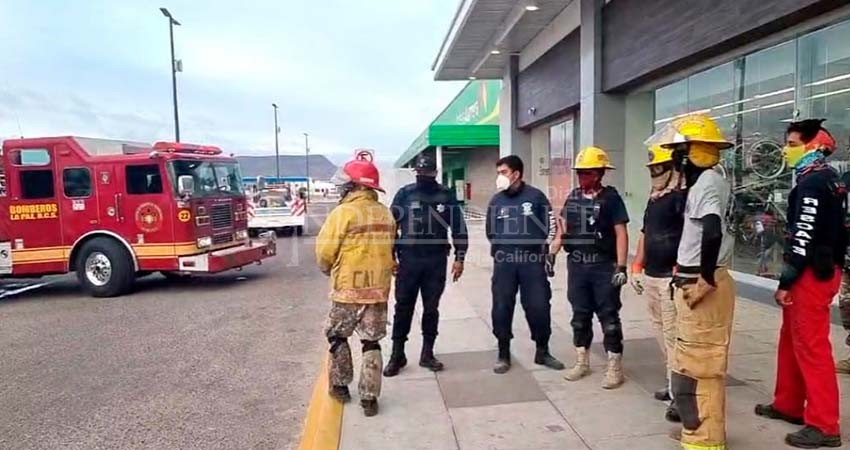Buscan autoridades al incendiario de tres comercios en La Paz  