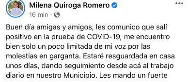 Presidenta Municipal de La Paz da positiva a COVID-19