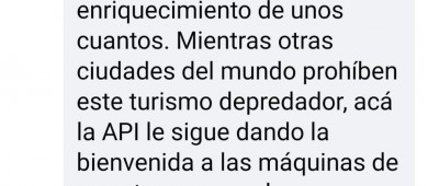 Arribo de crucero a Pichilingue causa disgusto; APIBCS borra comentarios en redes