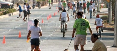 Trabaja ciclovía recreativa de CSL solo por amor al arte, no hay apoyo de gobierno ni de iniciativa privada