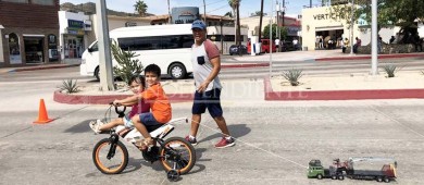 Trabaja ciclovía recreativa de CSL solo por amor al arte, no hay apoyo de gobierno ni de iniciativa privada