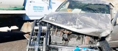 Aparatoso choque de cuatro vehículos rumbo a Los Planes