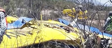 Cae avioneta de escuela naval de La Paz en aeropuerto de Los Mochis