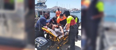 Por complicaciones de salud, extranjero es apoyado medicamente por personal naval en CSL