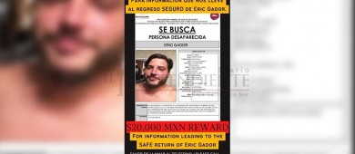 Ofrecen recompensa para quien ayude a encontrar a Eric Gador