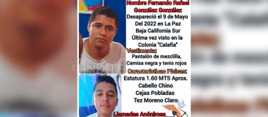 Buscan a dos desaparecido de las colonias Roma y Calafia, de La Paz