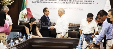 Firman gobierno de BCS y PGJE convenio con la Universidad de Granada