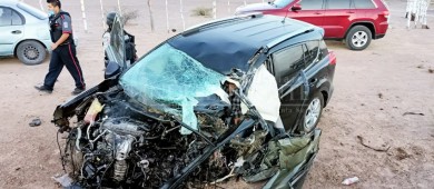 Tres lesionados deja aparatoso choque por la carreta a Comondú