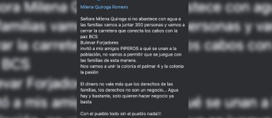 Amenazan al Ayto con cerrar entrada a La Paz si no suministran agua